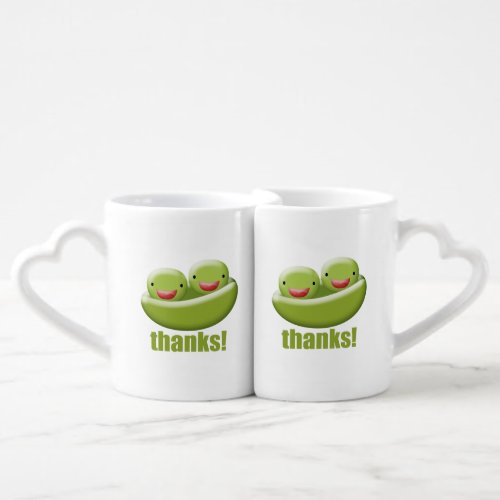 Two Peas In A Pod Give Thanks Coffee Mug Set
