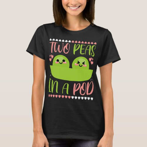 Two Peas In A Pod Kawaii Vegan T_Shirt