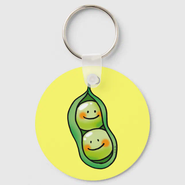 Two peas in a pod keychain Zazzle