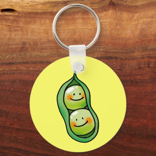 Two peas in a pod keychain Zazzle