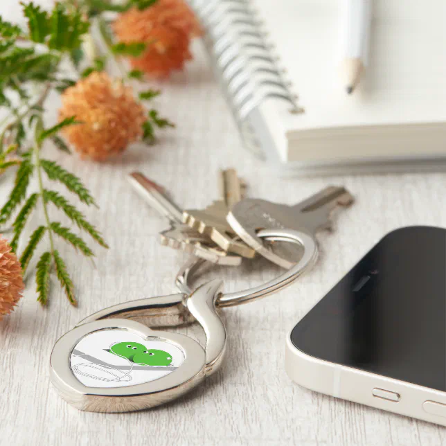 Two Peas In A Pod Keychain Zazzle