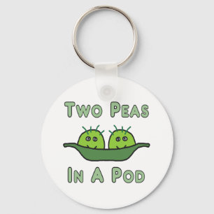 Two Peas In A Pod Keychain