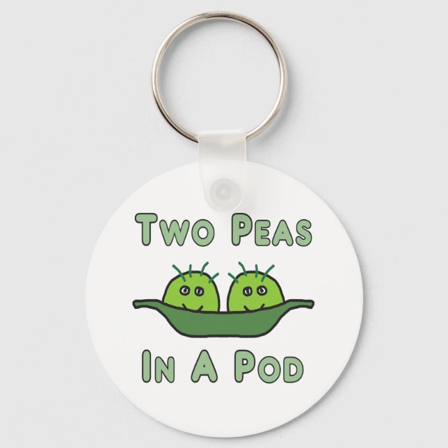 Two Peas In A Pod Keychain (Front)