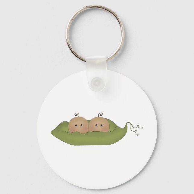 Two Peas In A Pod Keychain (Front)