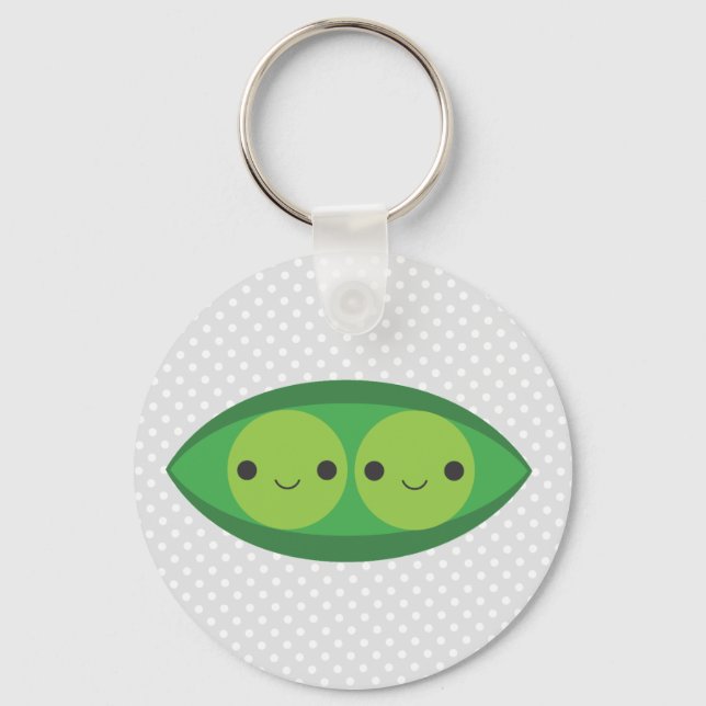 Two Peas in a Pod Keychain (Front)