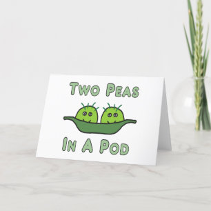 Two Peas In A Pod Letterpress Thank You Card