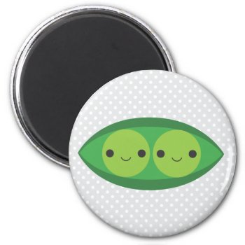Two Peas In A Pod Magnet by imaginarystory at Zazzle