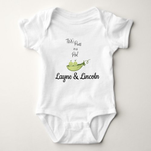 TWO PEAS IN A POD one_piece Baby Bodysuit