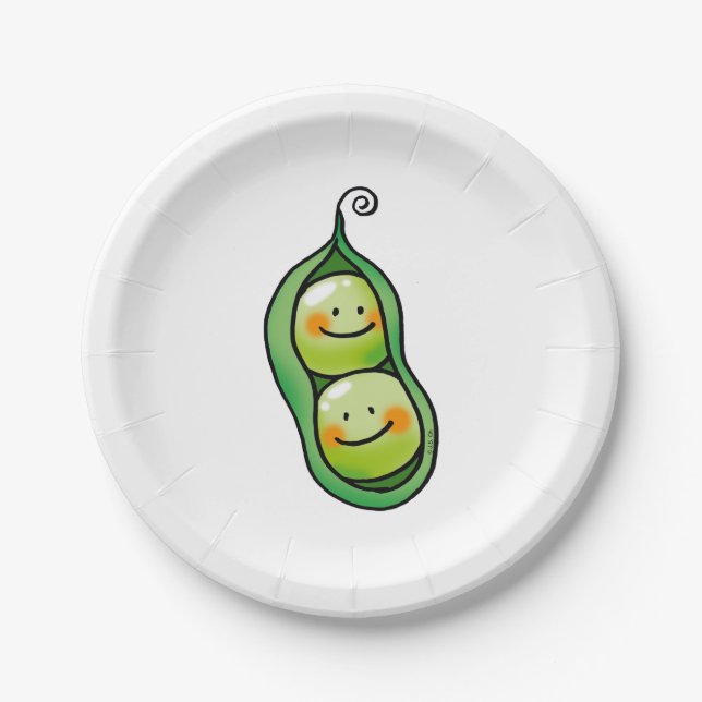 Two peas in a pod paper plates (Front)