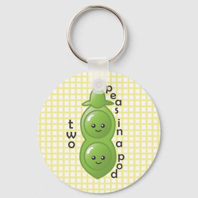Two Peas in a Pod - Peas Keychain (Front)