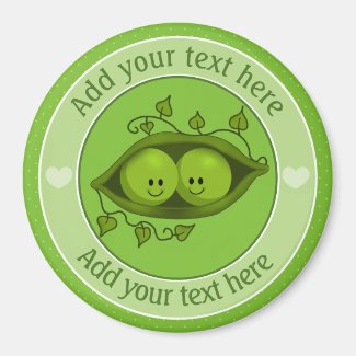 Two Peas In A Pod Personalized Magnet