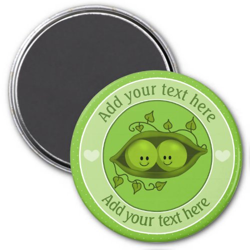 Two Peas In A Pod Personalized Magnet
