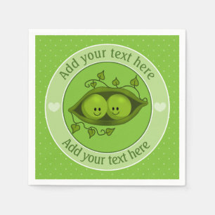 Two Peas In A Pod Personalized Napkins