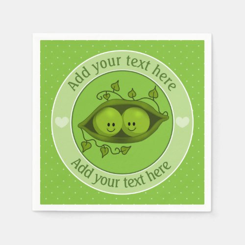 Two Peas In A Pod Personalized Napkins