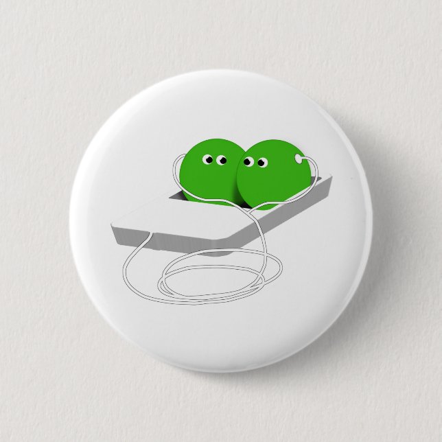 Two Peas In A Pod Pinback Button (Front)