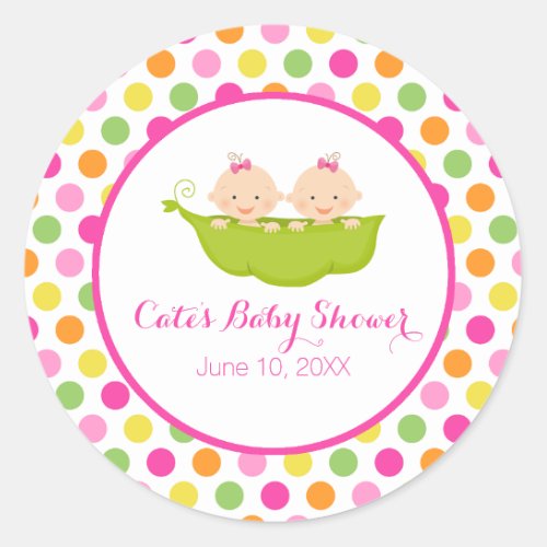 Two Peas in a Pod Polka Dot Sticker