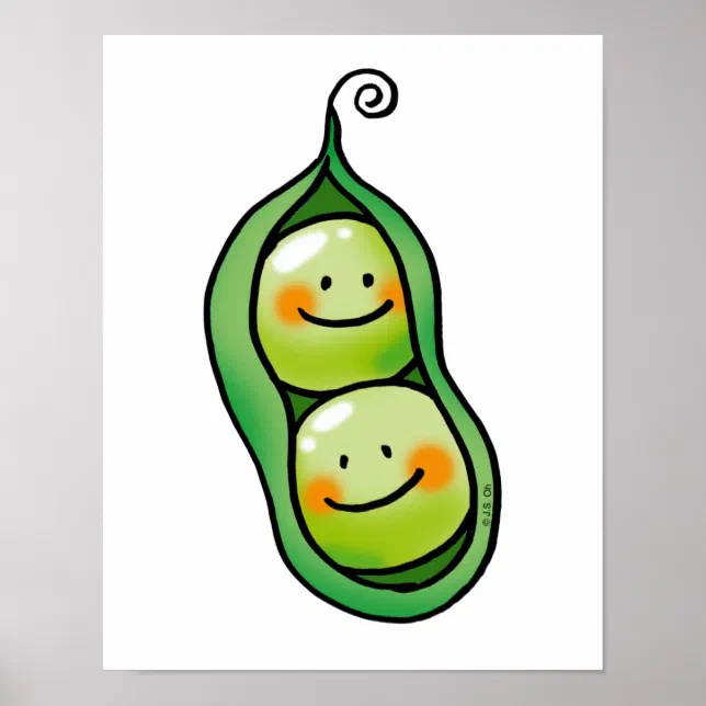 Two peas in a pod poster | Zazzle
