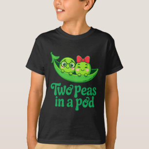 Two Peas In A Pod Pregnancy Reveal Cute Baby T-Shirt