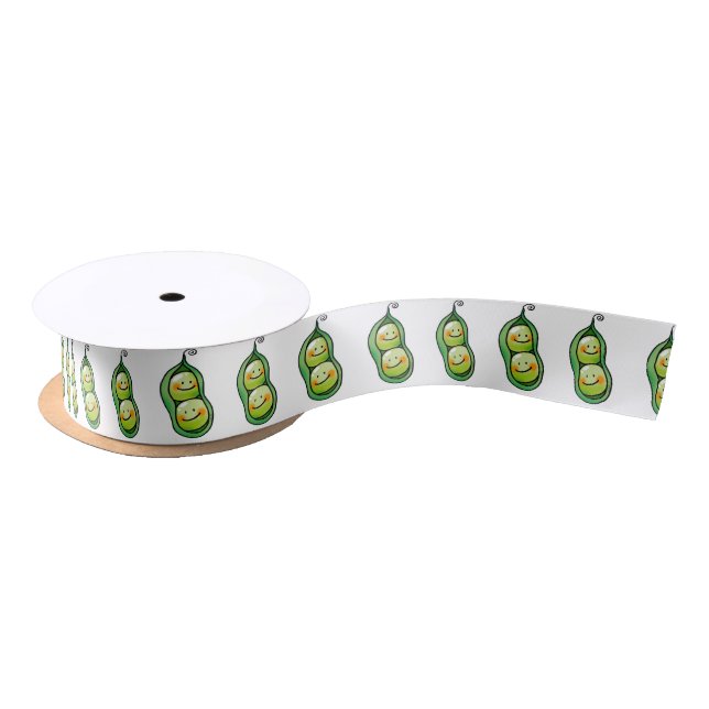 Two peas in a pod satin ribbon (Spool)