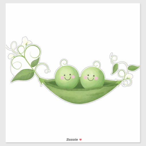 Two Peas in a Pod Sticker Zazzle