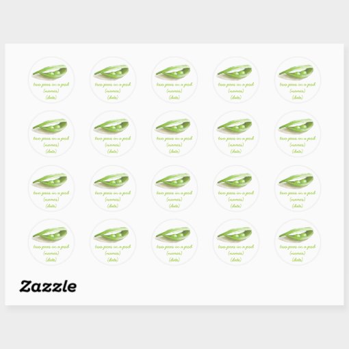 Two Peas in a Pod Sticker Zazzle