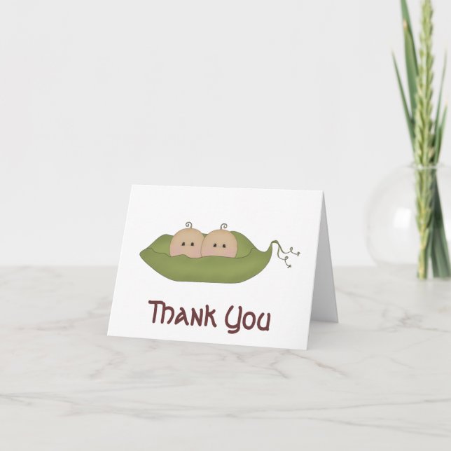 Two Peas in a pod Thank You Card (Front)