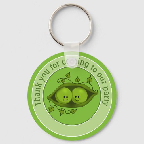 Two Peas In A Pod Thank You Keychain