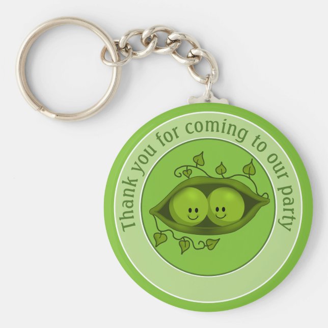 Two Peas In A Pod, Thank You Keychain (Front)