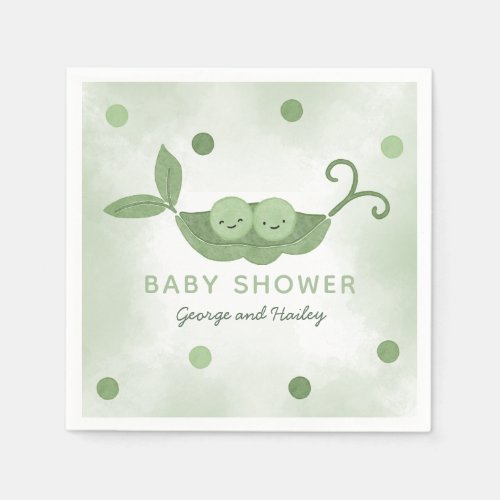 Two Peas In a Pod Twin Baby Shower Napkins