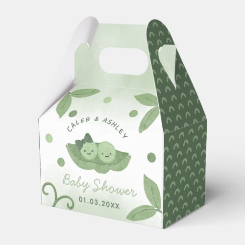 Two Peas In a Pod Twin Boy and Girl Baby Shower Favor Boxes