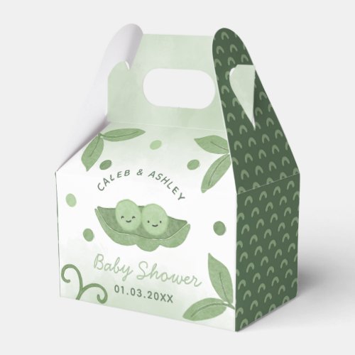 Two Peas In a Pod Twin Boys Baby Shower Favor Boxes