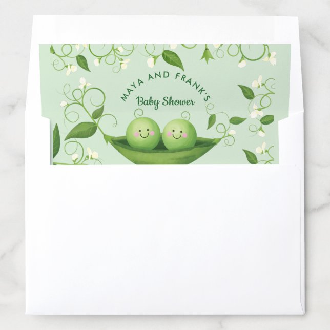 Two Peas in a Pod Twin Shower  Envelope Liner (In Envelope)