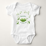 Two Peas In A Pod Twins  Baby Bodysuit at Zazzle