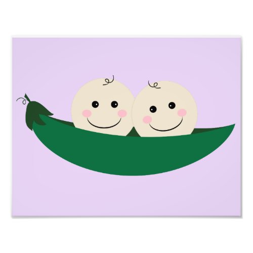 Two Peas in a Pod Twins Baby Photo Print