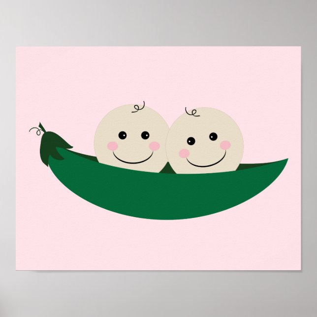Two Peas in a Pod Twins Baby Poster (Front)