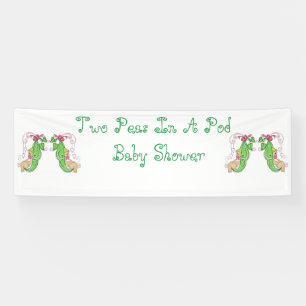 Two Peas In A Pod Twins Baby Shower Banner