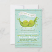 Two Peas in a Pod Twins Baby Shower Invitation (Front)