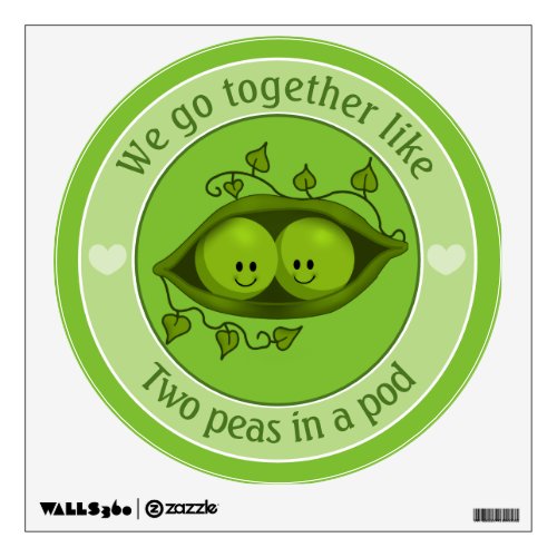 Two Peas In A Pod Wall Decal