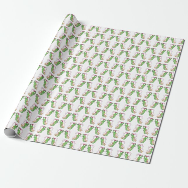 Two Peas In A Pod Wrapping Paper (Unrolled)