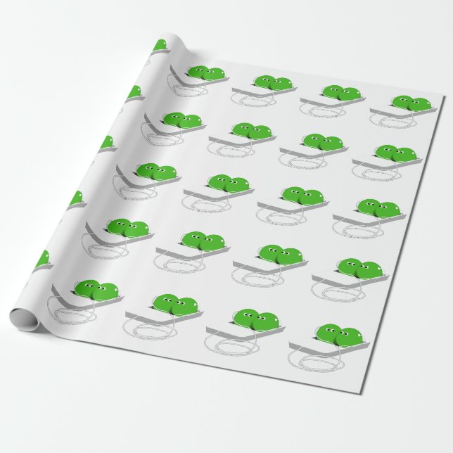 Two Peas In A Pod  Wrapping Paper (Unrolled)