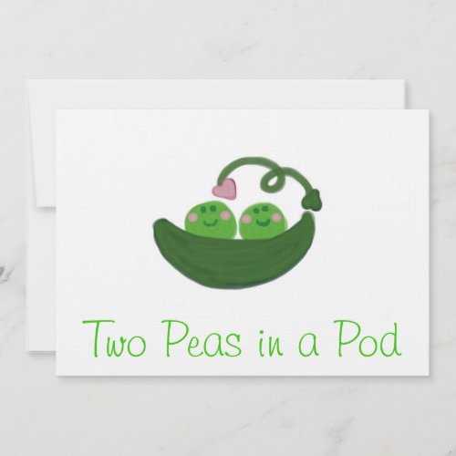 Two Peas in  Pod Invitations