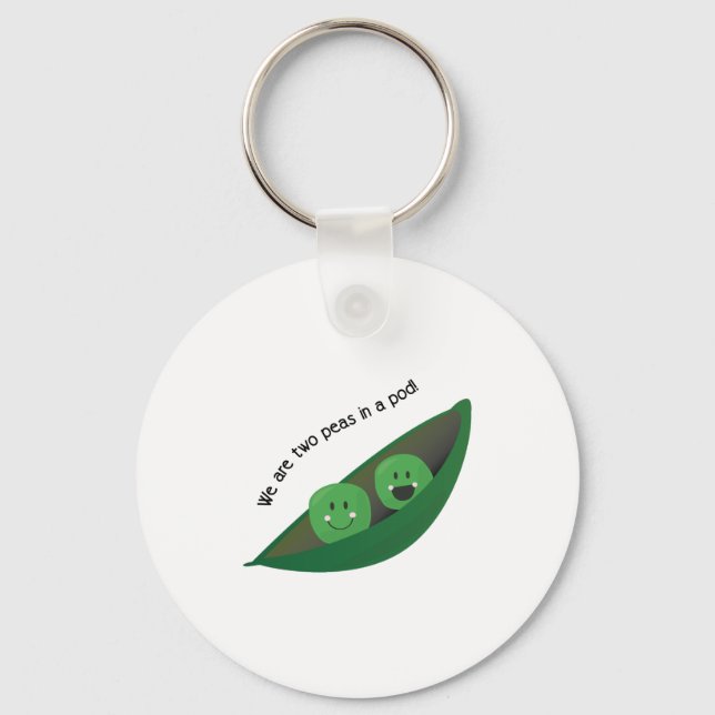 Two Peas in Pod Keychain (Front)