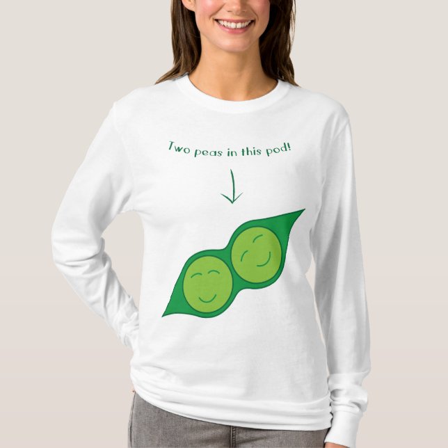 "Two Peas in this Pod" Twin Maternity Tee (Front)