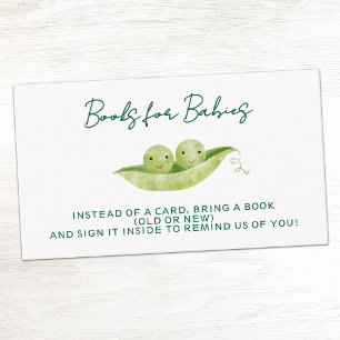 Two Peas Twin Baby Shower Books for Baby Enclosure Card