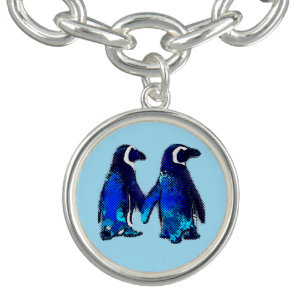 Two Penguins Holding Hands Friendship Bracelet