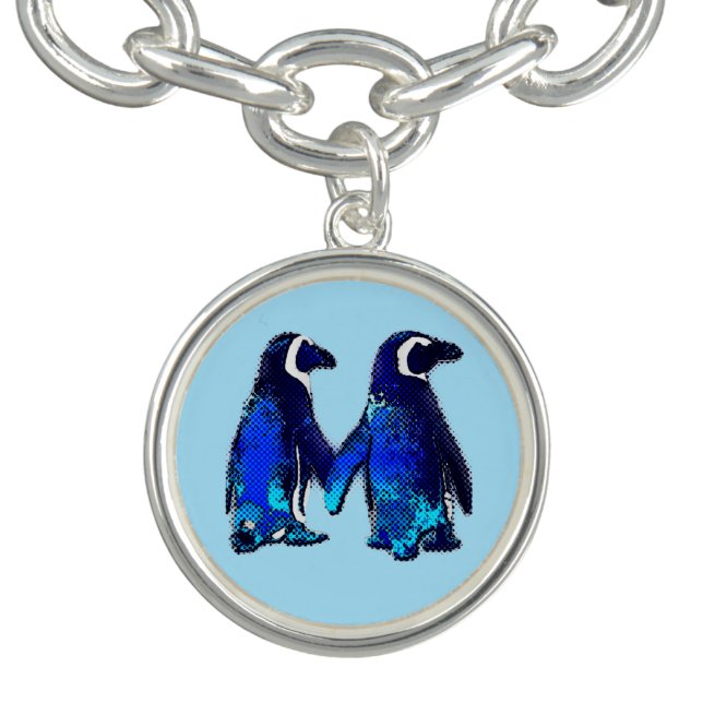 Two Penguins Holding Hands Friendship Bracelet (Design)