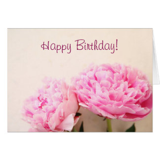 Pink Peony  Birthday Greeting Cards Zazzle