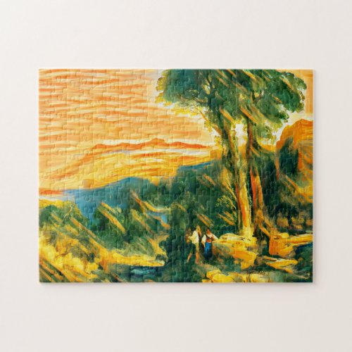 Two People in a Wooded Haven  Jigsaw Puzzle