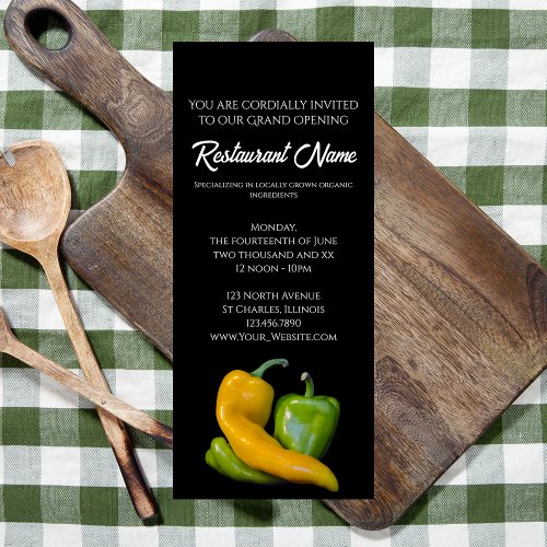 Two Peppers Restaurant Grand Opening Invitation