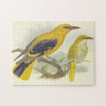 [ Thumbnail: Two Perched Birds, Vintage Style, Puzzle ]
